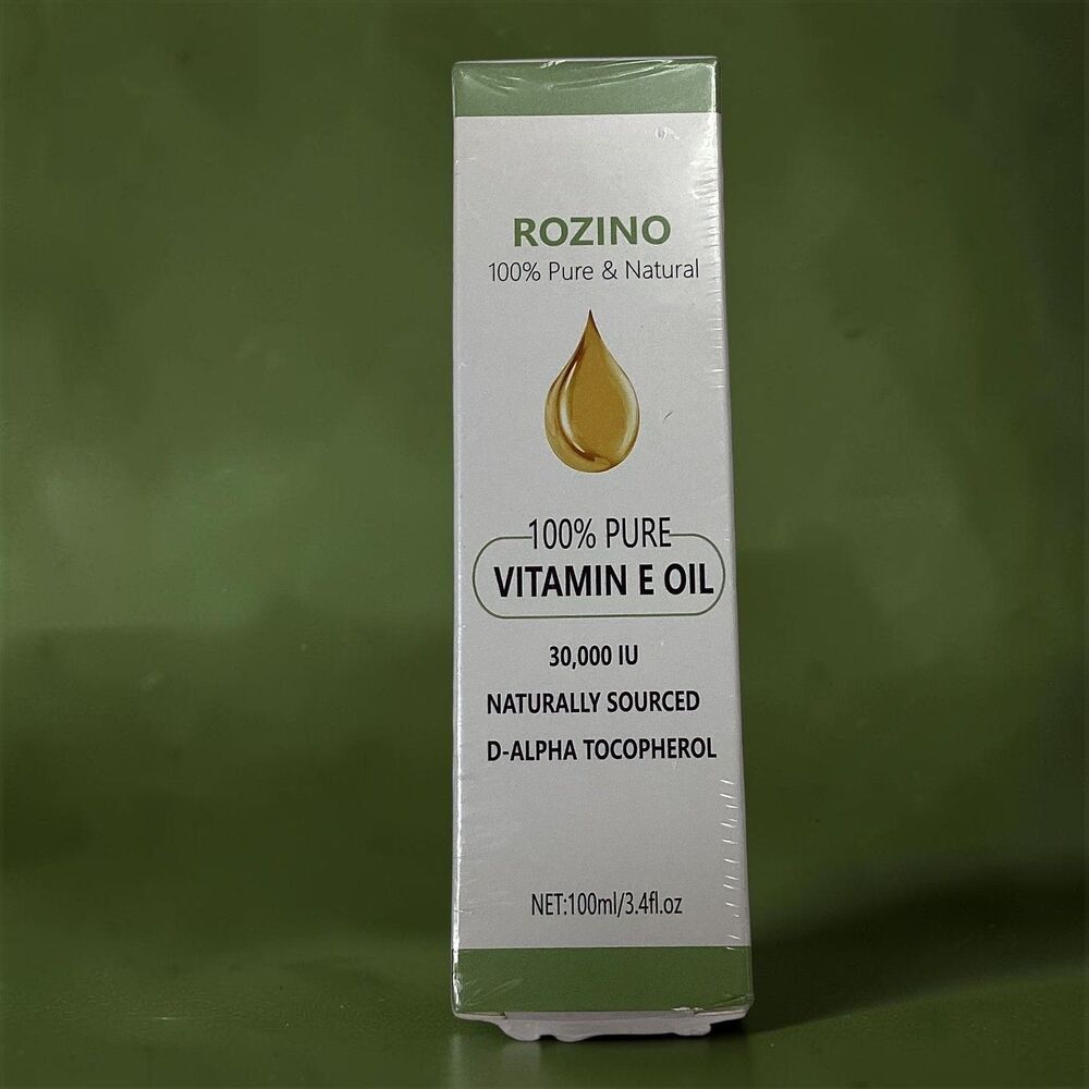 Rozino 100% Pure Natural Vitamin E Oil 30000 IU D-Alpha Tocopherol 100ml 3.4oz